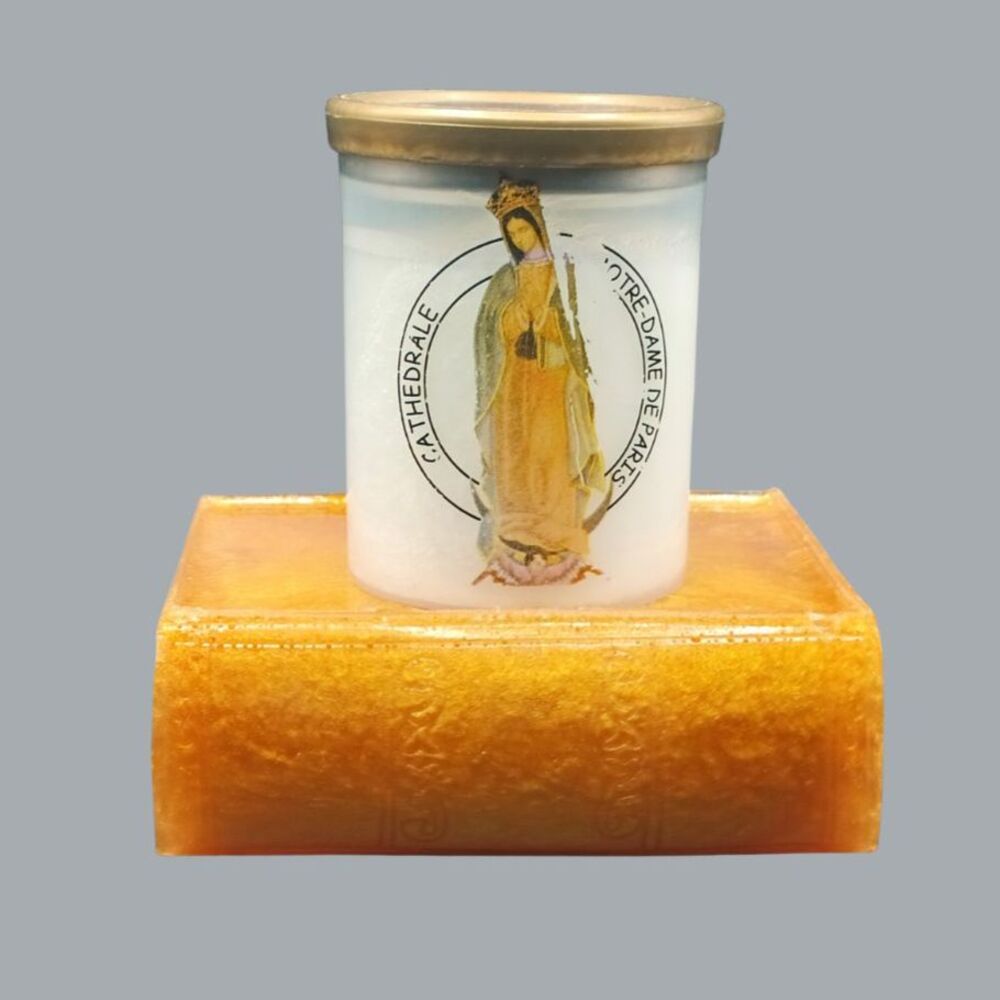 Authentic Our Lady of Notre Dame Prayer Candle,  New Old Stock